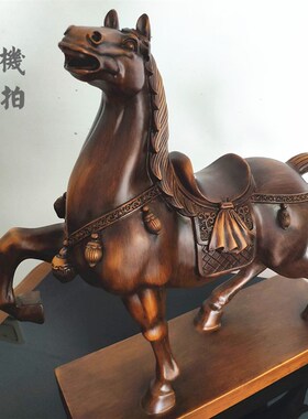 高档金马摆件招财工艺品办公室桌面摆设欧式客厅汽车载马的装饰品