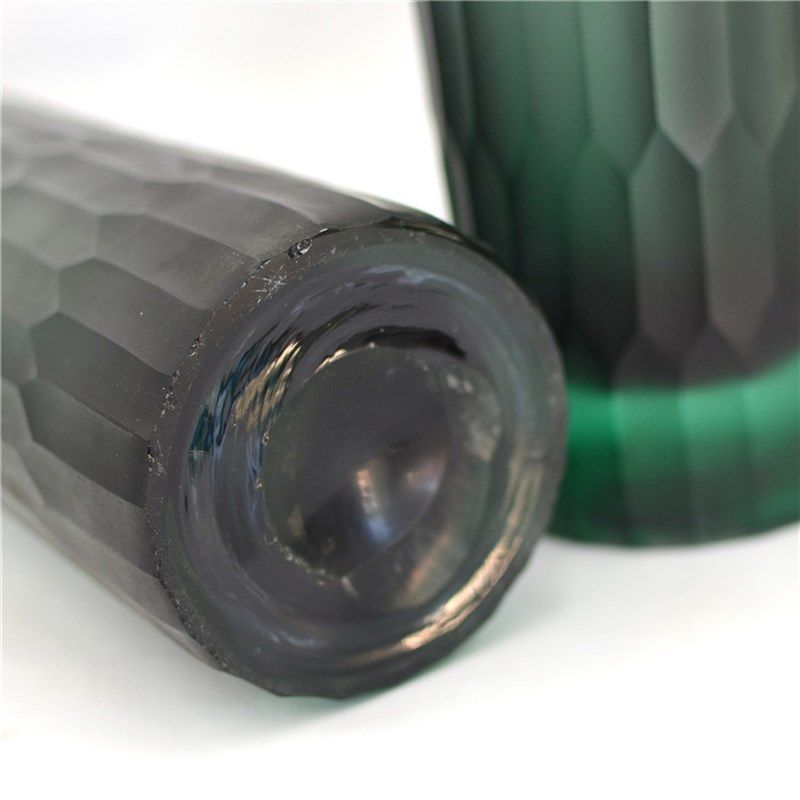 手雕圆柱形加厚玻璃花瓶样板间装高端摆件客厅茶几电视柜插花器,淘宝优惠券,粉丝福利购,淘宝优惠卷