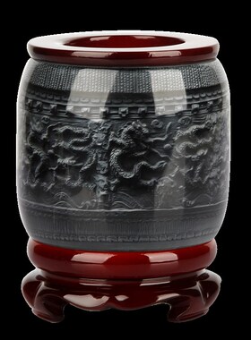 景裕泰九龙壁创意办公桌笔筒文房四宝书房书桌摆件教师节礼品