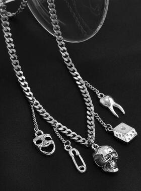 Female personality skeleton multivariate punk tassel Pendant