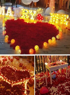 100/500PCS Artificial Rose Petals Colorful Romantic Wedding