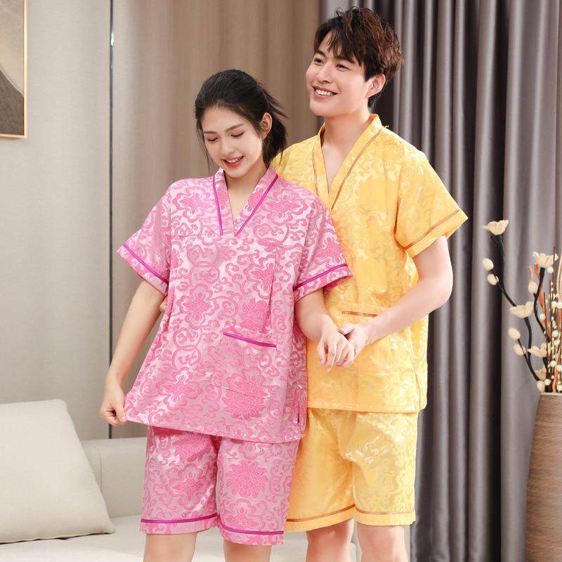 纯棉汗蒸服男高档艾灸服桑拿服女士按摩足浴服酒店浴衣理疗服,淘宝优惠券,粉丝福利购,淘宝优惠卷