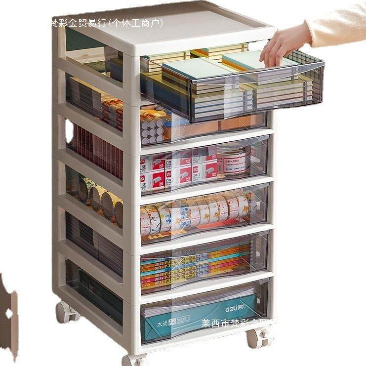 抽屉式文件收纳柜办公室桌面多层A4储物盒学生桌底下文具夹缝置物,淘宝优惠券,粉丝福利购,淘宝优惠卷