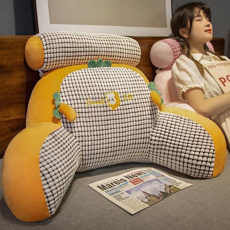 毛绒款床头靠垫软包护腰靠枕大靠背孕妇沙发抱枕宿舍床上看书枕头,淘宝优惠券,粉丝福利购,淘宝优惠卷