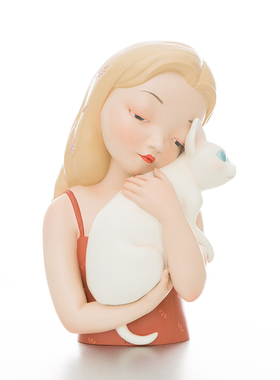 白夜童话滩涂猫 客厅装饰品摆件雕塑艺术品家居欧式酒柜创意礼品