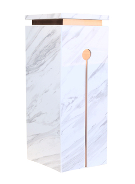 定制人造爵士白大理石摆台落地基座酒店展厅样板房摆件展示底座