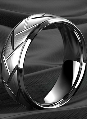 Fashion Mens Silver Color Black Stainless Steel Ring