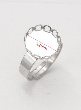 Stainless steel female crown ring time gemstone ring inner d