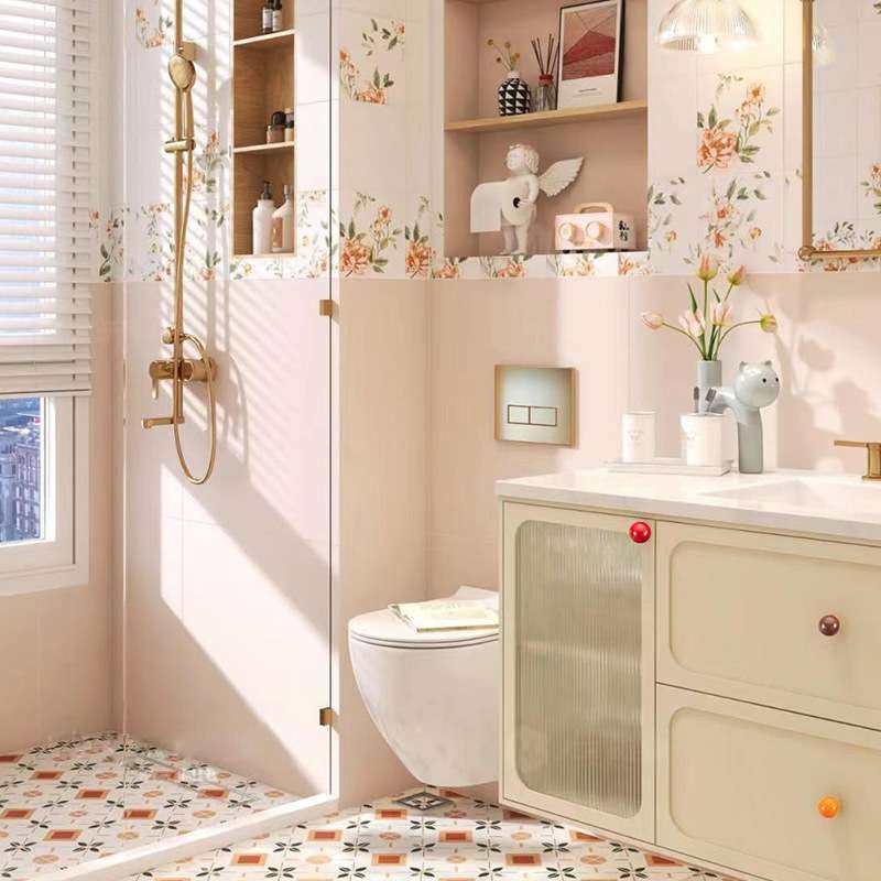 奶油风法式浴室柜组合陶瓷一体盆洗手脸盆柜卫生间洗漱台现代简约,淘宝优惠券,粉丝福利购,淘宝优惠卷