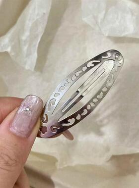 Vintage Hollowed Hairclips Punk Metal Side Hairpin Korean Ha