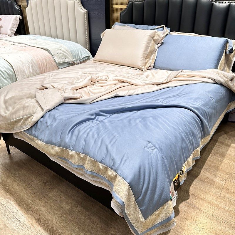 商场支天丝蚕丝夏凉被100%莱赛尔夏被四件空调被夏季薄被机洗,淘宝优惠券,粉丝福利购,淘宝优惠卷