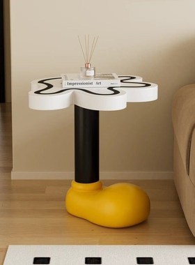 卡通茶几米奇落地摆件客厅沙发旁边几创意家居饰品可移动茶几桌子