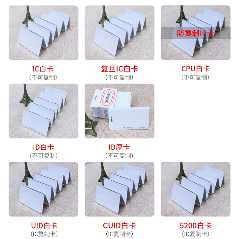 UID white card custom ID thick card CPU card Fudan M1 card IC access control card attendance card CUID copy card special-shaped card