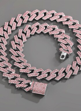 European American Hip Hop Cuban Chain Necklace Hiphop Rhombu
