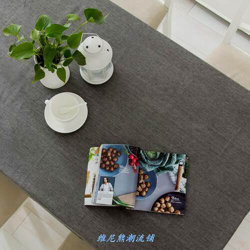 2023 Modern Cotton Linen Table Cloth Waterproof Square Party - 图2