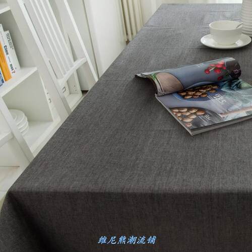 2023 Modern Cotton Linen Table Cloth Waterproof Square Party - 图0