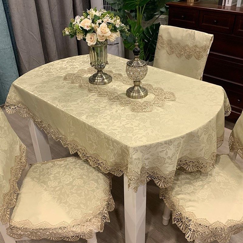 欧式高档餐桌布椅垫台布椭圆形餐桌布茶几桌布布艺餐椅装家用,淘宝优惠券,粉丝福利购,淘宝优惠卷