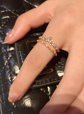 Micro Inlaid Zircon Butterfly Ring Open Personalized Light L