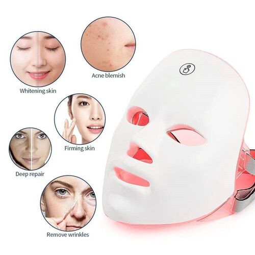7 Colors Photon Facial LED Mask Red Light Therapy Anti Aging - 图1