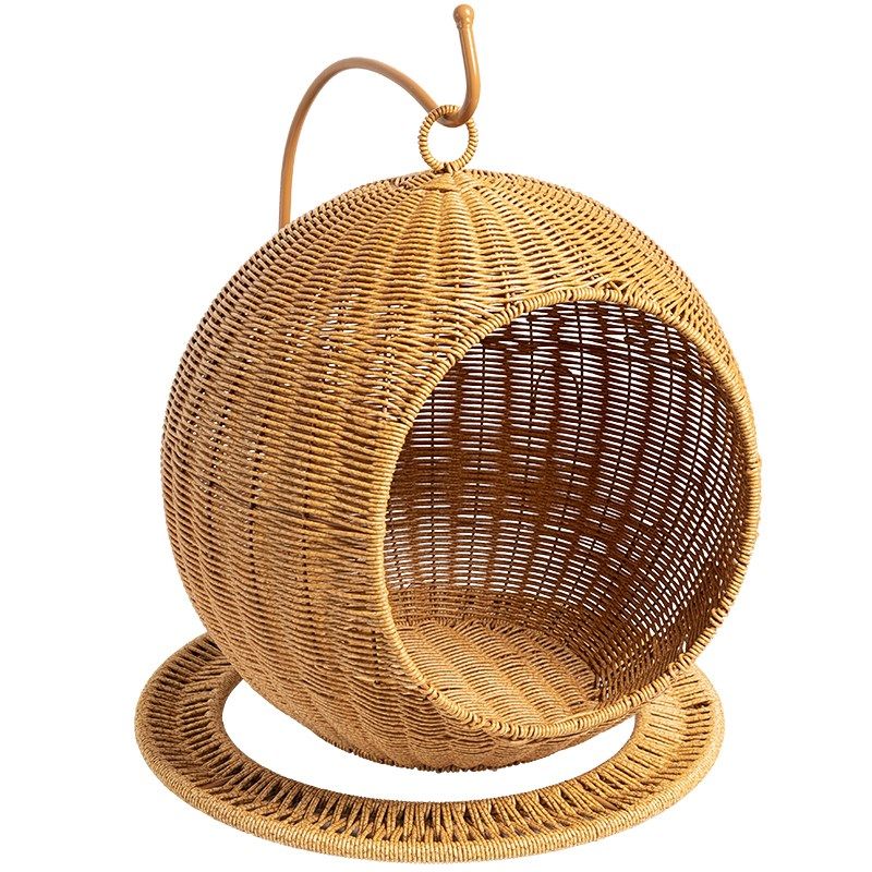 宠物吊床猫窝藤编四季通用草编可水洗编织秋千床猫咪悬挂式吊摇篮,淘宝优惠券,粉丝福利购,淘宝优惠卷