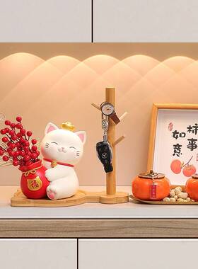 摆新款福袋招财猫纳件树收脂工艺元旦居礼家喜庆品乔MM9122迁礼物