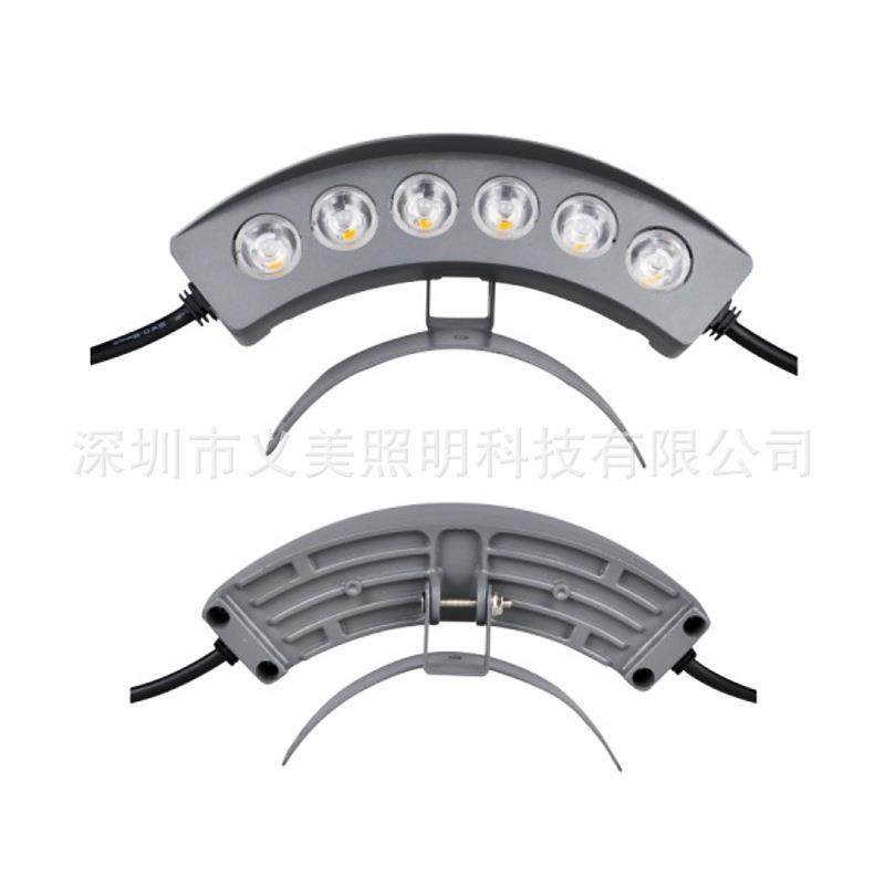 古建筑凉亭弧形led月牙灯瓦楞灯户外防水瓦片装饰灯6w9w屋顶射灯,淘宝优惠券,粉丝福利购,淘宝优惠卷