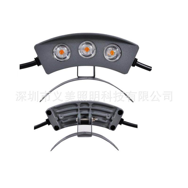 古建筑凉亭弧形led月牙灯瓦楞灯户外防水瓦片装饰灯6w9w屋顶射灯,淘宝优惠券,粉丝福利购,淘宝优惠卷