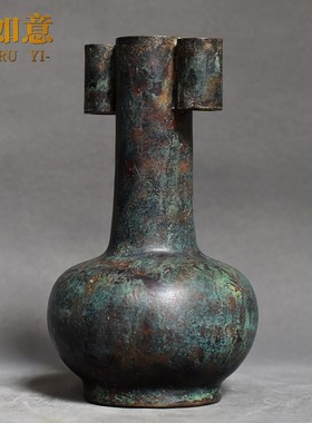 仿古青铜器铜壶摆件投壶汉代铜钫盛酒器桌面礼品工艺品摆件收藏