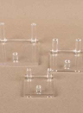 亚克力透明底座水晶原石矿石矿标玉石奇石底座首饰珠宝陈列展示架