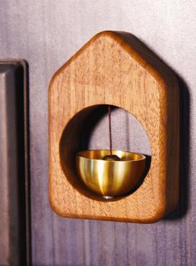 多巴胺入户风铃治愈系铃铛吸门式纯黄铜冰箱店铺开门提醒进门挂饰