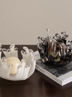 匠十烛三玻RZB-2811璃浪花造型蜡容器氛围感中小众古奢黑白简约轻