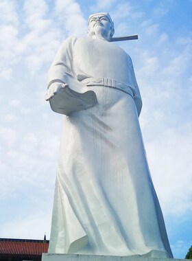 汉白玉石材人物雕塑定制古代书法家文天祥雕像学校公园广场摆件