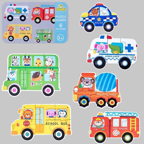 Infant Toy Iron Box Storage Jigsaw Puzzle Childrens Gift Wo - 图1
