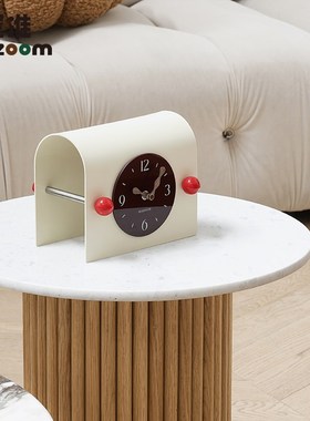 WOZOOM屋准入户玄关桌面摆件时钟家居客厅酒柜摆放式座钟表装饰品