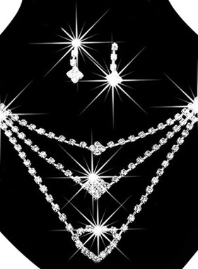 2023 New Fashion Womens Wedding Bride Love Heart Multilayer