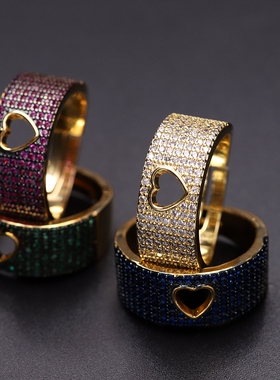 High Quality Fashion Unique Adjustable Ring Micro Paved Cubi