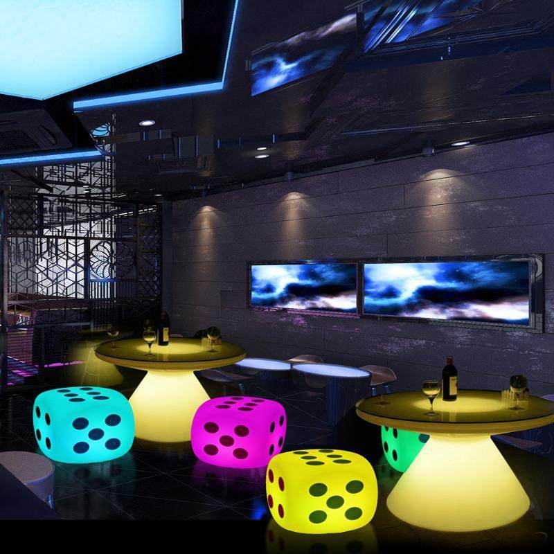 LED七彩发光骰子茶几凳子户外KTV酒吧桌椅装饰灯防水遥控发光家具,淘宝优惠券,粉丝福利购,淘宝优惠卷