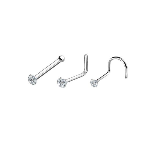 Nose piercing zircon nose nail nose ring puncture single - 图3