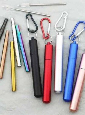 Stainless Steel Reusable Collapsible Straw Foldable