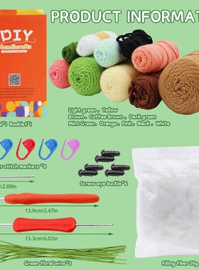KRABALL 3/6pcs Crochet Starter for Adults with Crochet Hooks