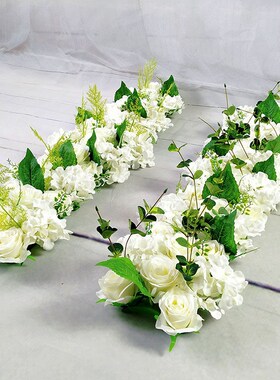 Wedding Road Cited Flowers Silk Rose Peony Hydrangea DIY Arc