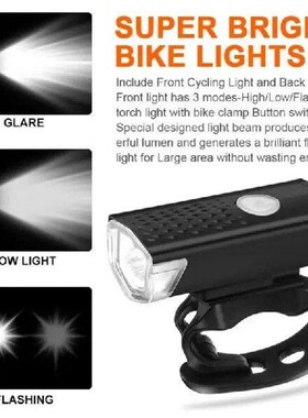 Bicycle Lights Front USB Rechargeable Mountain Bike