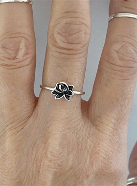 Flower Ring Vintage Adjustable Finger Ornament