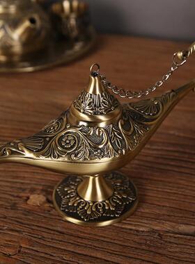 Wishing Lamp Ornament Retro Features Aladdin Magic Lamp