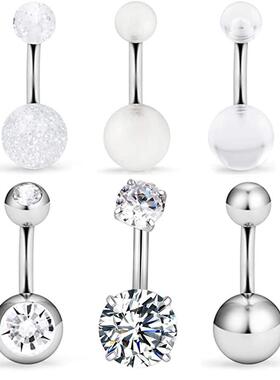 1pc 14G Belly Button Ring Navel Nombril Piercing Surgical St