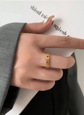 Brazil Retro French Hollow Out Chain Winding Rings Female Fa