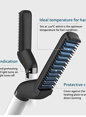 Mens Quick Hair Beard Straightener Styler Comb Electric New