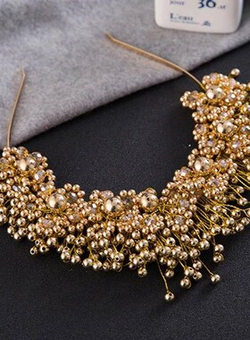 Greek Goddess Baroque Pearl Crown Tiara Hairbands For Women