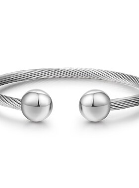 New Brand Bangle Gold Color Stainless Steel Bangle For