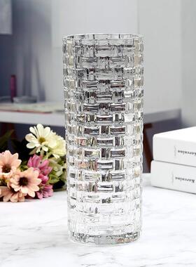 水培富贵竹水养客厅插花玫瑰百合花瓶玻璃透明加厚艺术高雅范琉璃